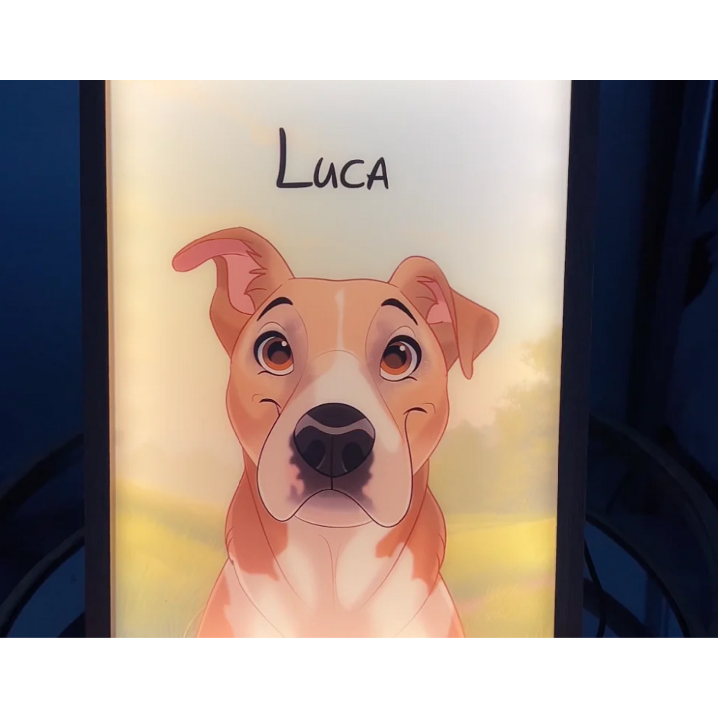 Personlig lysende dyreportrett