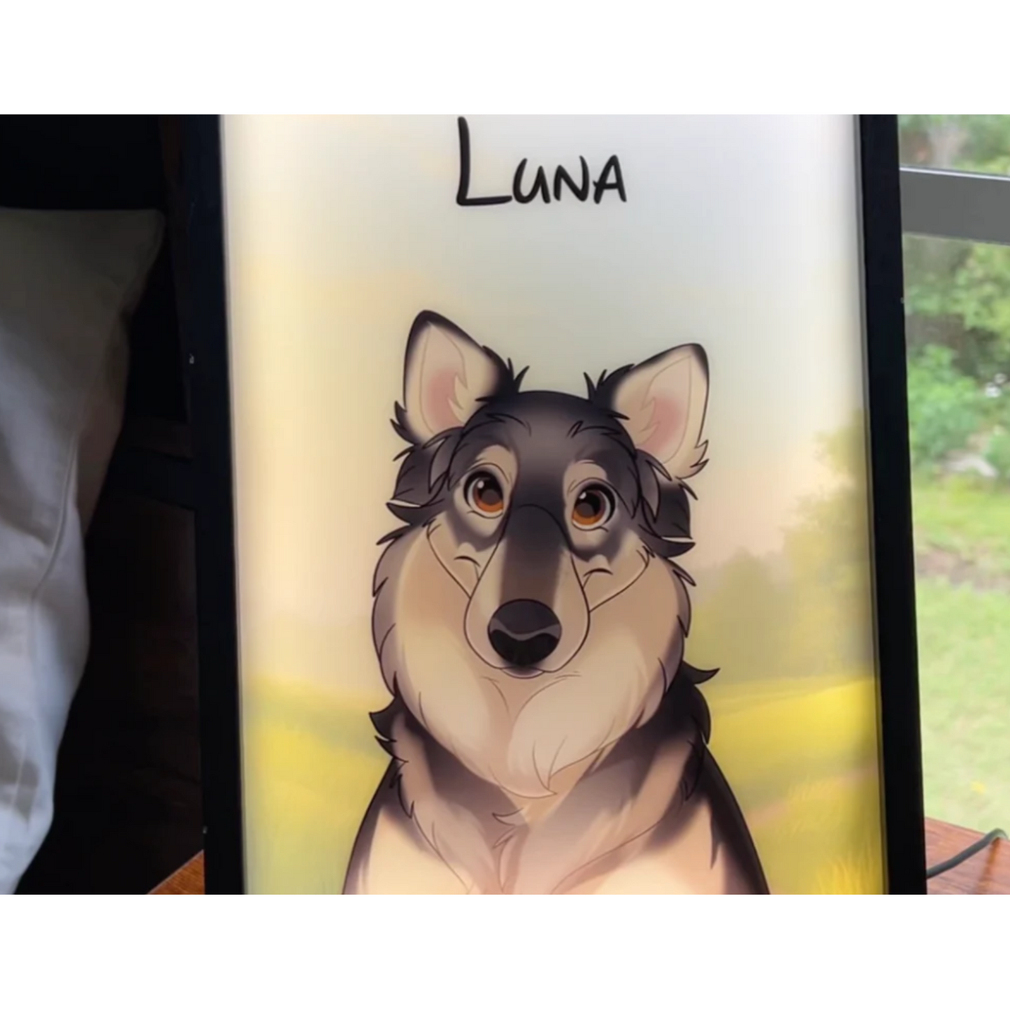 Personlig lysende dyreportrett