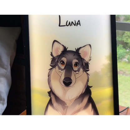 Personlig lysende dyreportrett