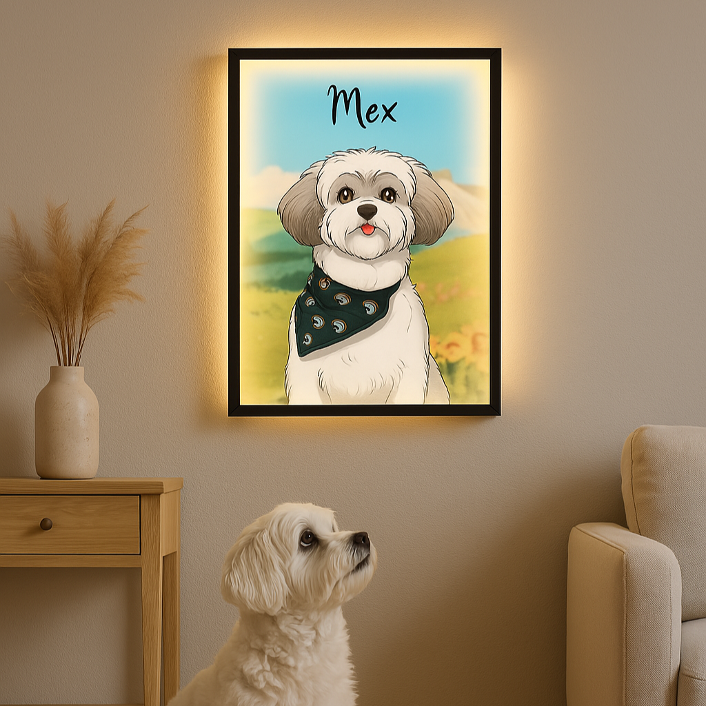 Personlig lysende dyreportrett