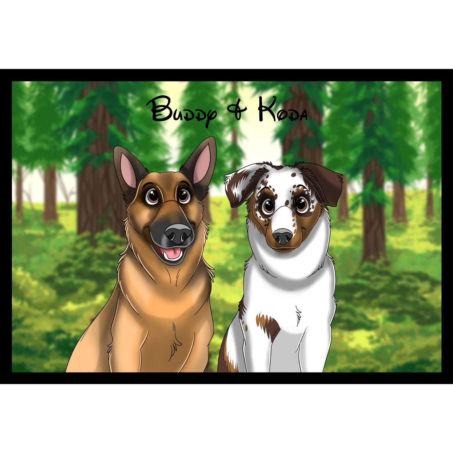 Personlig lysende dyreportrett