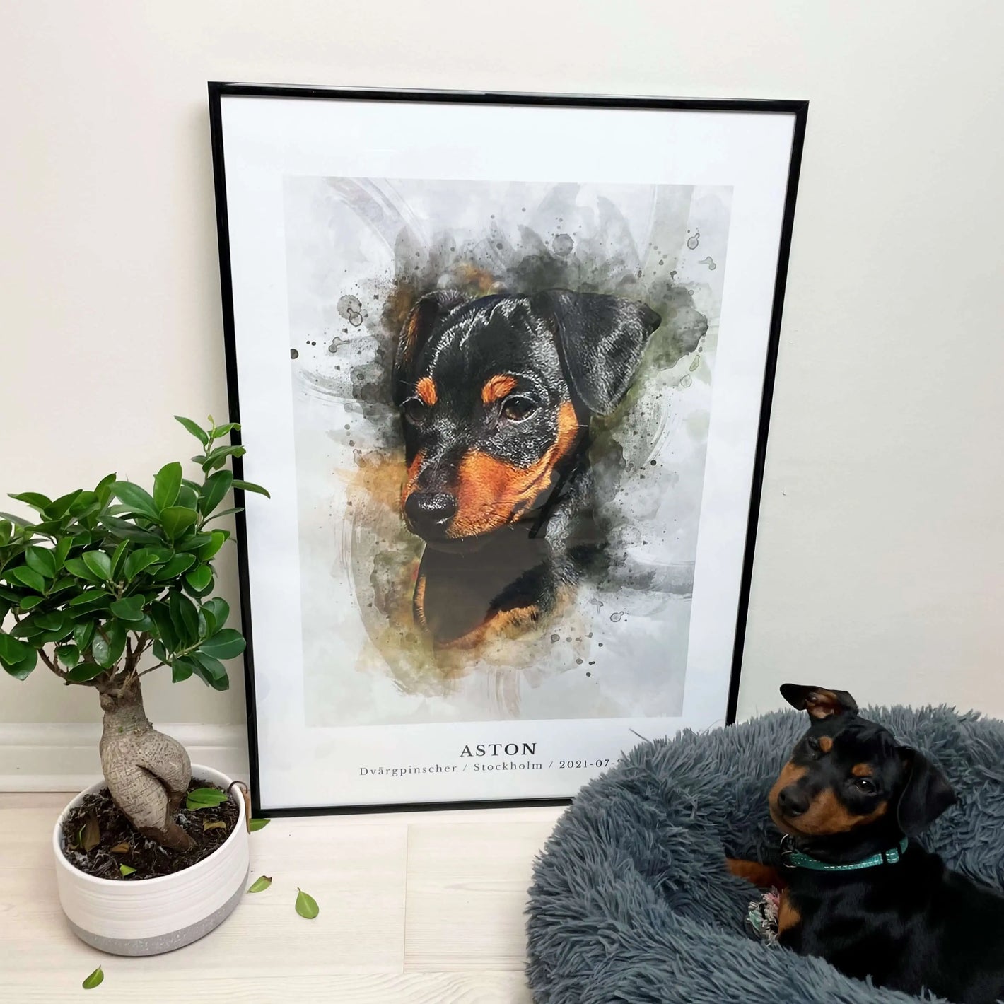 Kjæledyrportrett The Puppy Poster Norge